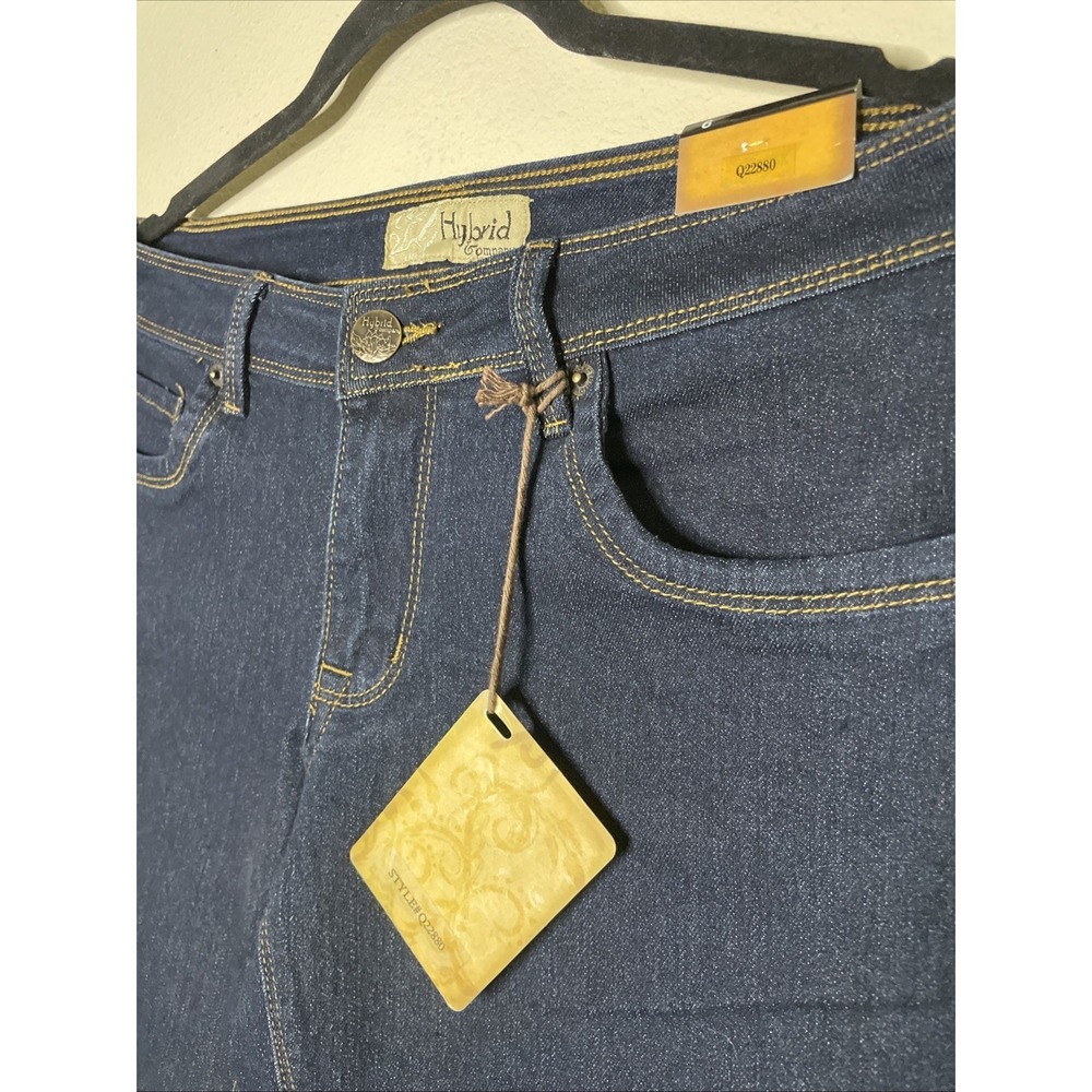 Hybrid & Company NWT Women's Indigo Stretch Capri Jeans Size 9 Mid Rise - Picture 7 of 9